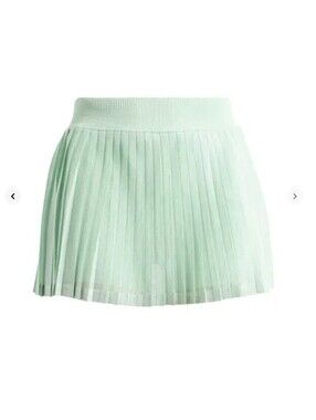 NWOT Free People FP Movement pleated mini skirt in mint sheer mesh size S/XS